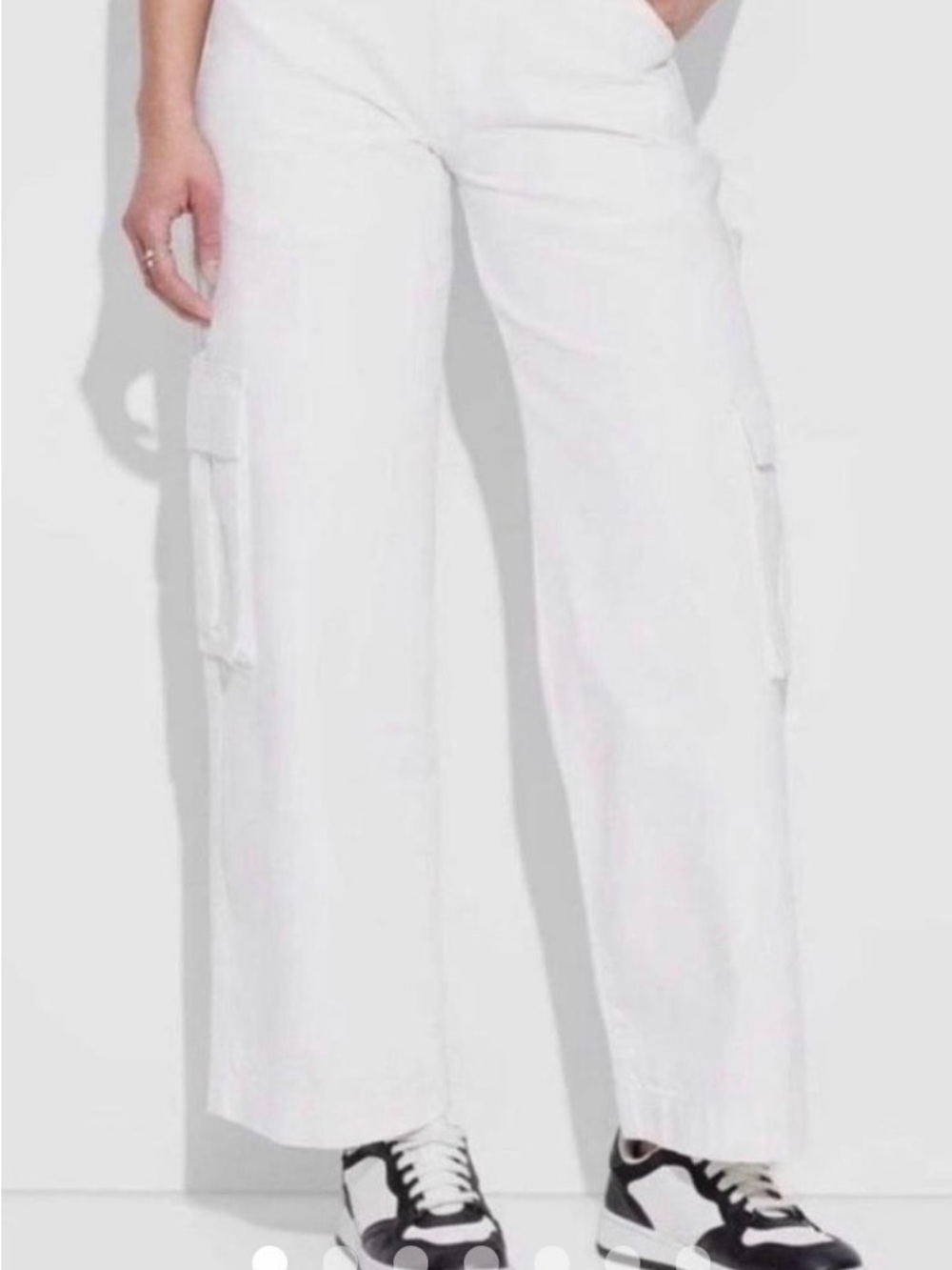 Wide Leg Cargo Pants in White TARGET WILD FABLE